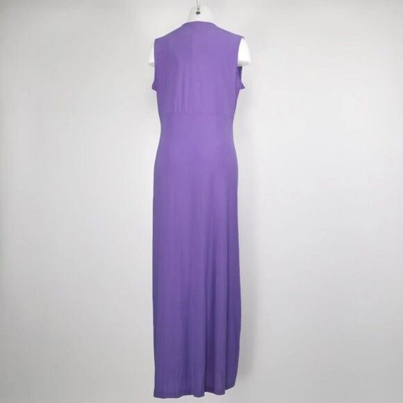 IMAN Maxi Dress Size XS Tall Global Purple Chic Luxury NWT - Picture 3 of 12